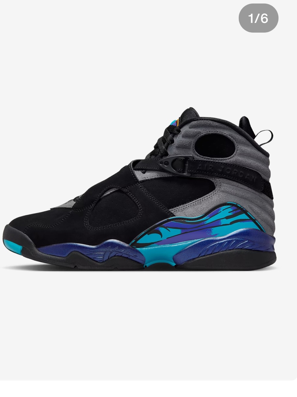 JORDAN KIDS - Air Jordan 8 Retro BG "Aqua" sneakers - SIZE 2Y